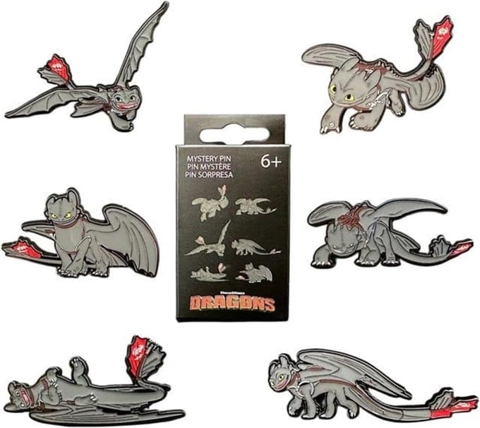 How to train your Dragon - Loungefly Enamel Pins Blind Box Toothless Various Poses (1 pcs)