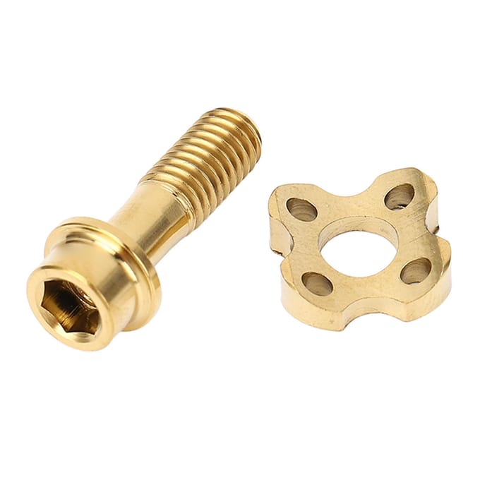 Voorderailleur Schroefpakking Ti Legering Vaste Set Kit Boog Halve Maan Ring Hol Goud beige