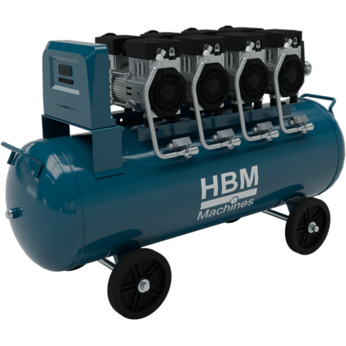 HBM stille compressor, 4PK, 120 liter