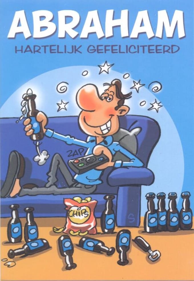 Wenskaart Abraham Hartelijk Gefeliciteerd - Gratis verzonden - D4393/202