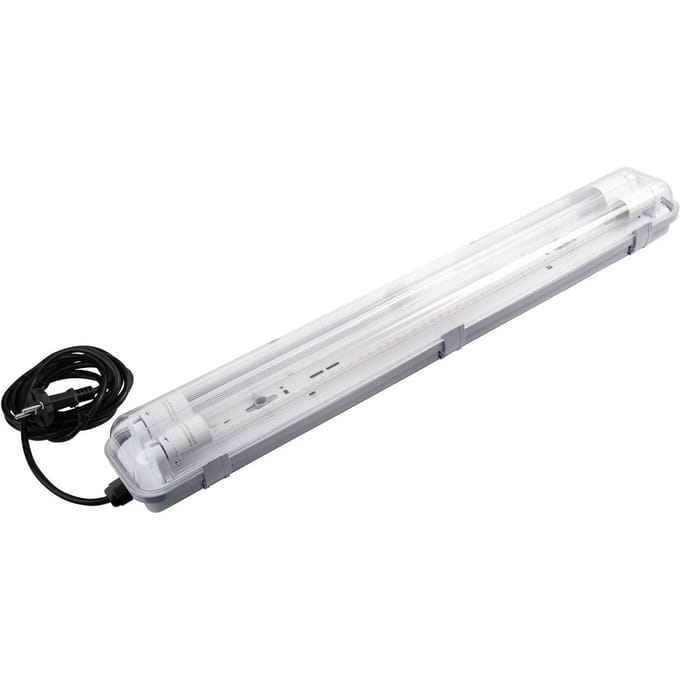 MEGAMAN planten lamp Rocca, breedte 10 cm, 2 x T8, IP65
