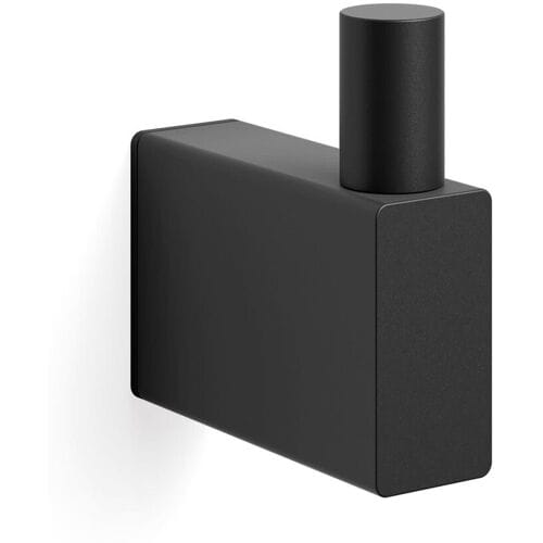 Zack handdoekhaak Linea zwart rvs - 6 cm - boren - 40580