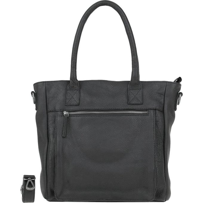 DSTRCT Raider Road Leren Dames Handtas - Zwart