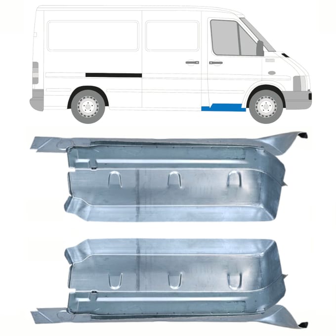 Reparatiepaneel voorste treeplank met deel van dorpel voor Volkswagen LT 96-05