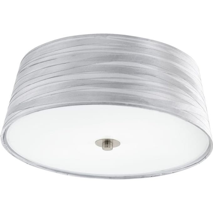 EGLO Fonsea - Plafonnière - 2 Lichts - Ø375mm. - Wit - Zilver