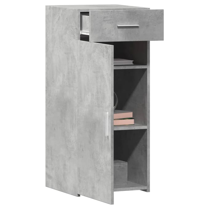 vidaXL - Dressoir - 40x42,5x93 - cm - bewerkt - hout - betongrijs