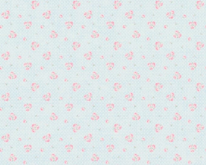 KLEINE BLOEMETJES BEHANG | Engelse stijl - blauw roze wit - A.S. Création Maison Charme