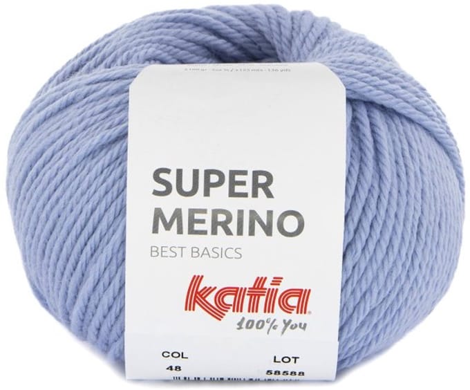 Katia Super Merino - 48 licht jeansblauw - Wol/Acryl Garen