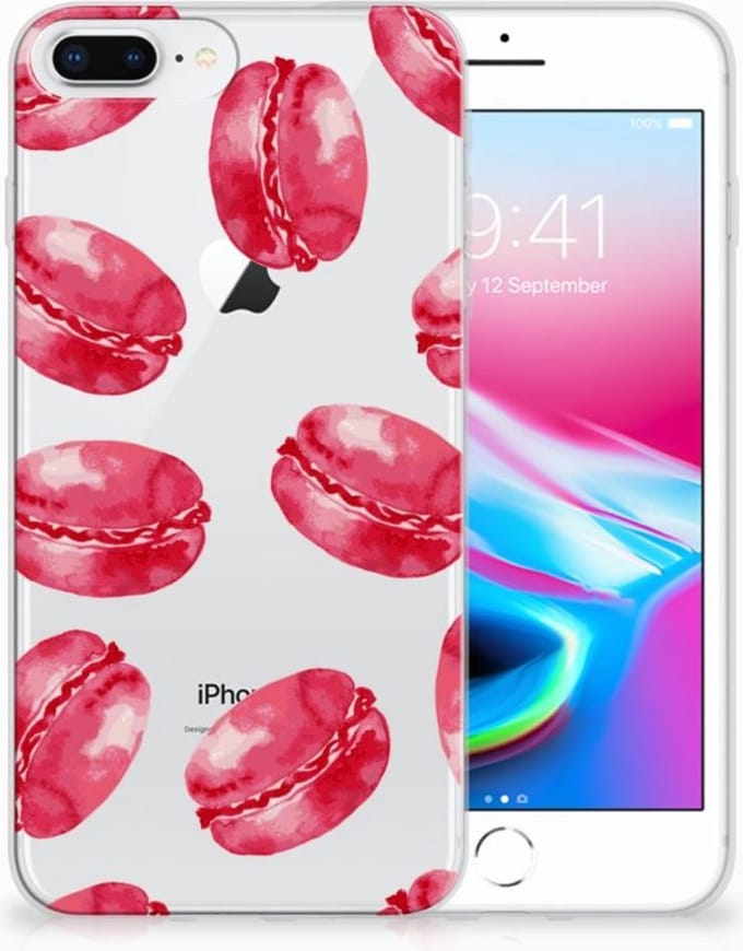 Apple iPhone 7 Plus | 8 Plus Siliconen Case Pink Macarons