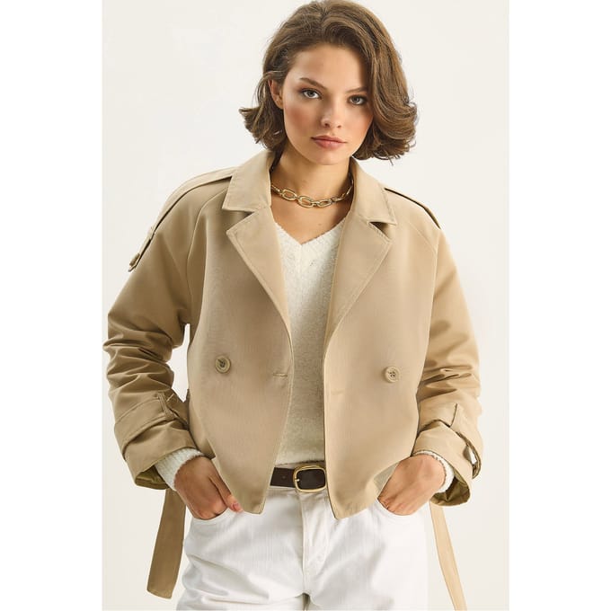 Overmaatse Trenchcoat met Striksluiting