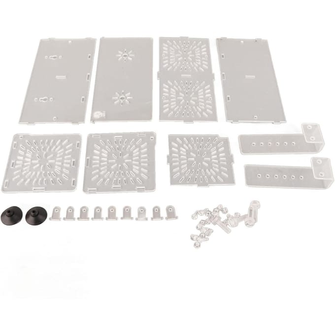 Acryl Transparant Aquarium Kweek Isolatie Box Aquarium Broederij Incubator Houder(B) white