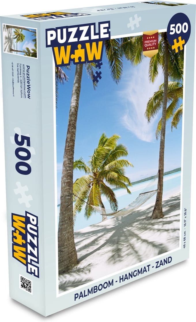 Puzzel Palmboom - Hangmat - Zand - Legpuzzel - Puzzel 500 stukjes