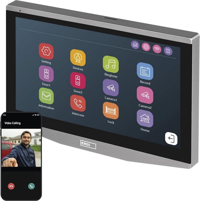Smart Home Deurintercom Monitor met Wifi en Full HD Camera Functionaliteit