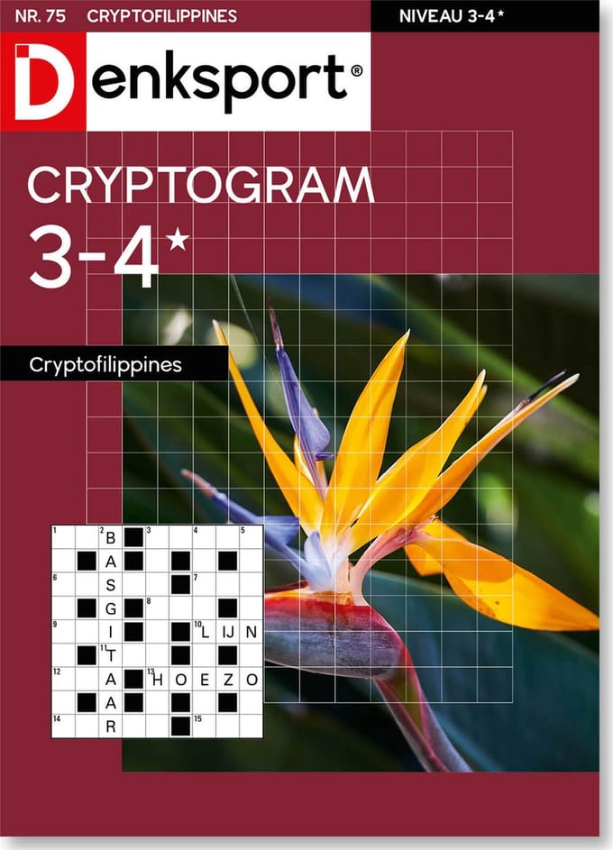 Denksport Puzzelboek Cryptofilippines 3-4*, editie 75
