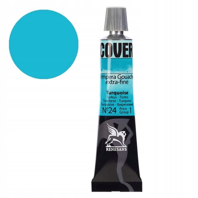 Renesans Cover Tempera Gouache Verf - 20ml - Turkoois
