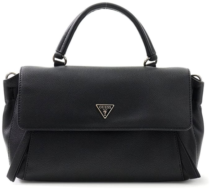 GUESS schoudertas handtas Devon Top Handle Flap Black zwart