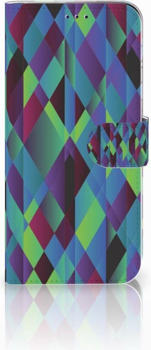 Samsung Galaxy A50 Book Case Abstract Green Blue