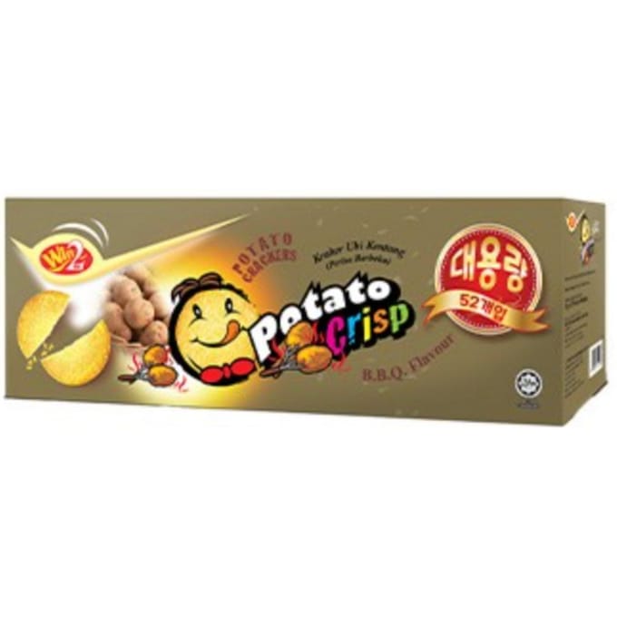 Aardappelchips BBQ Smaak Knapperige Gebakken Snack 780g (15g x 52 stuks) brown