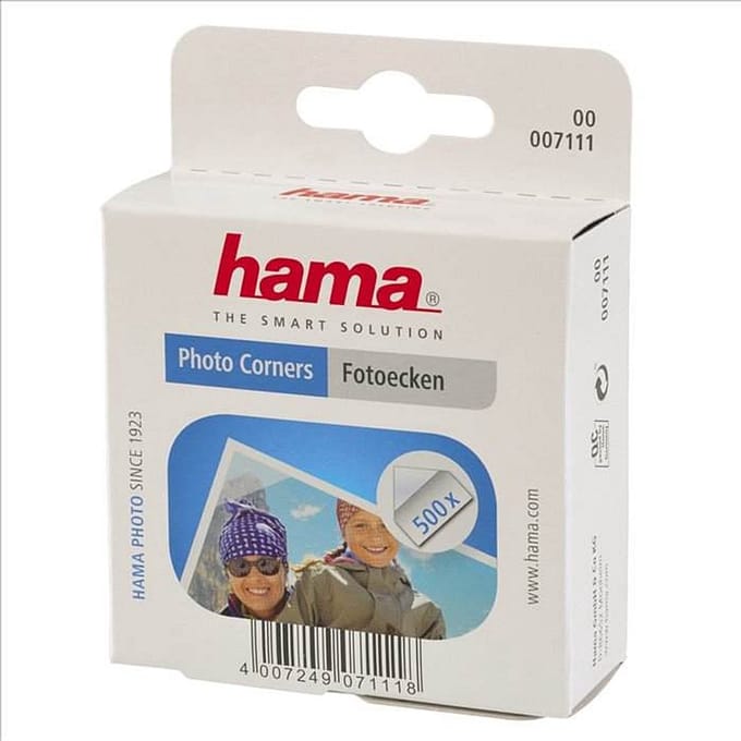 Hama zelfklevende fotohoekjes, transparant, viscose/papier, 500 st
