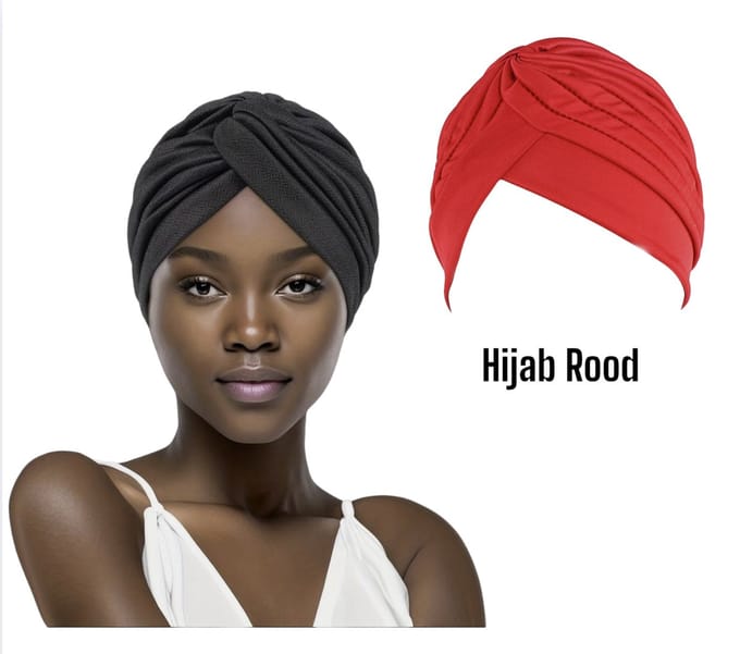 Cabantis Hijab - Hoofddeksel - Islamitisch - Tulband - Chemo - Muts - Rood