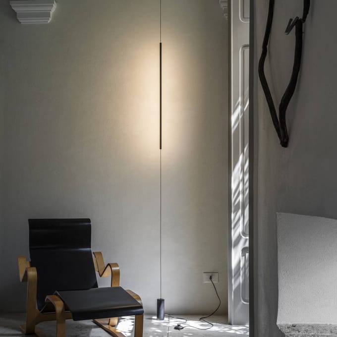 Ideal Lux Filo LED vloerlamp, zwart, metaal, 3.000 K