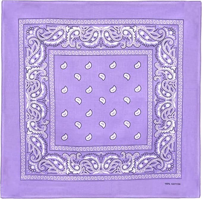 New Age Devi - Vintage bandana zakdoek - Lila
