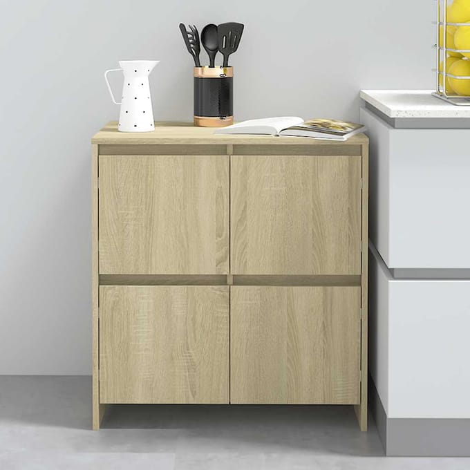 vidaXL - Dressoir - 70x41x75 - cm - bewerkt - hout - sonoma - eikenkleurig