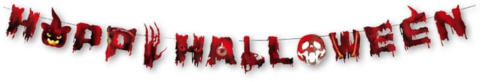 Q2P - Halloween - Slingers - Decoratie - Versiering - Bloed - Rood & Zwart