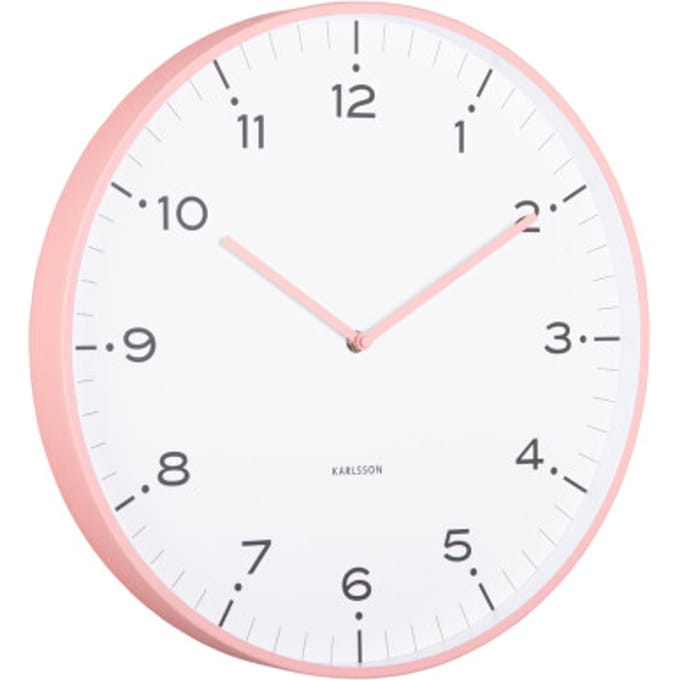 Karlsson wandklok circus rings flamingo pink- Ø40cm