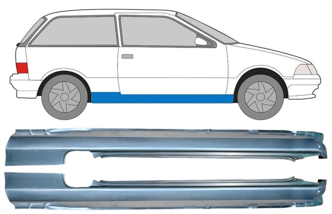 Volledige dorpel voor Suzuki Swift 1988-2004 / Links + Rechts / Set