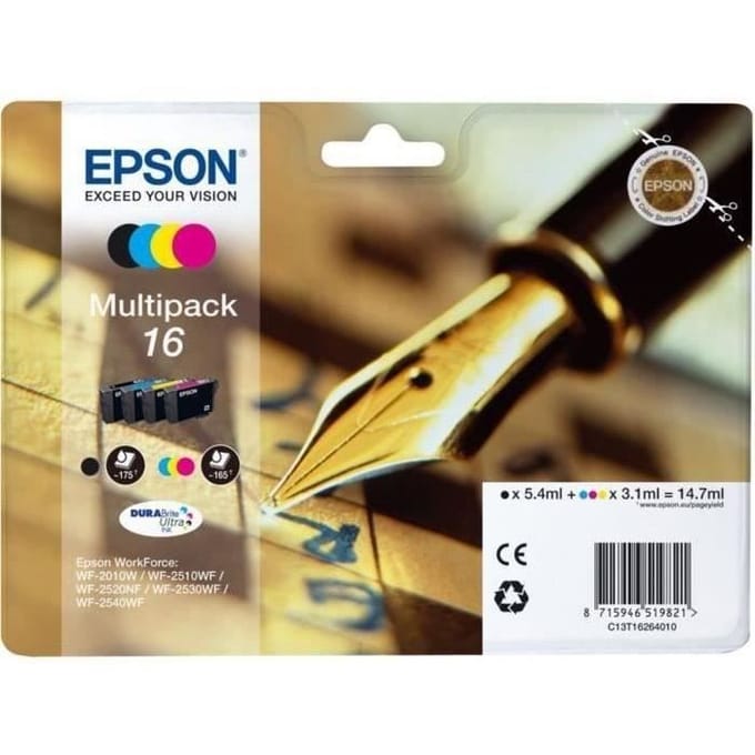 Epson Inktcartridge 16 (C13T16264012) 4-kleuren Multipack