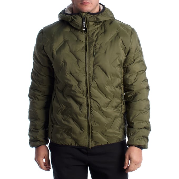 Heren Gewatteerde Jas met Capuchon US40127001