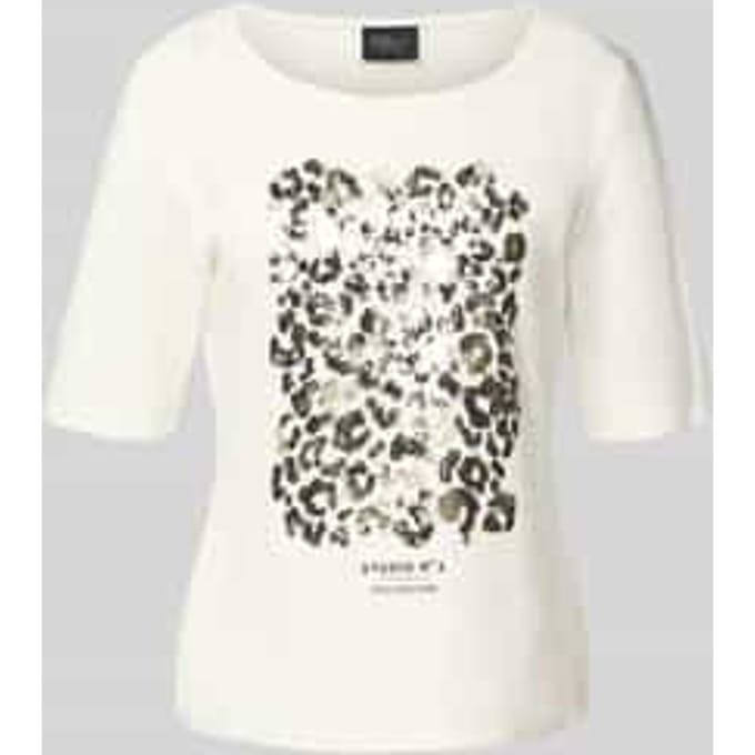 s.Oliver BLACK LABEL - Dames t-shirt - Maat 3XL - Vrouwen - wit - katoen
