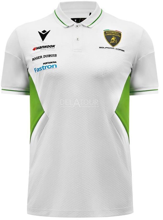 Lamborghini Squadra Corse Men Polo Wit Medium