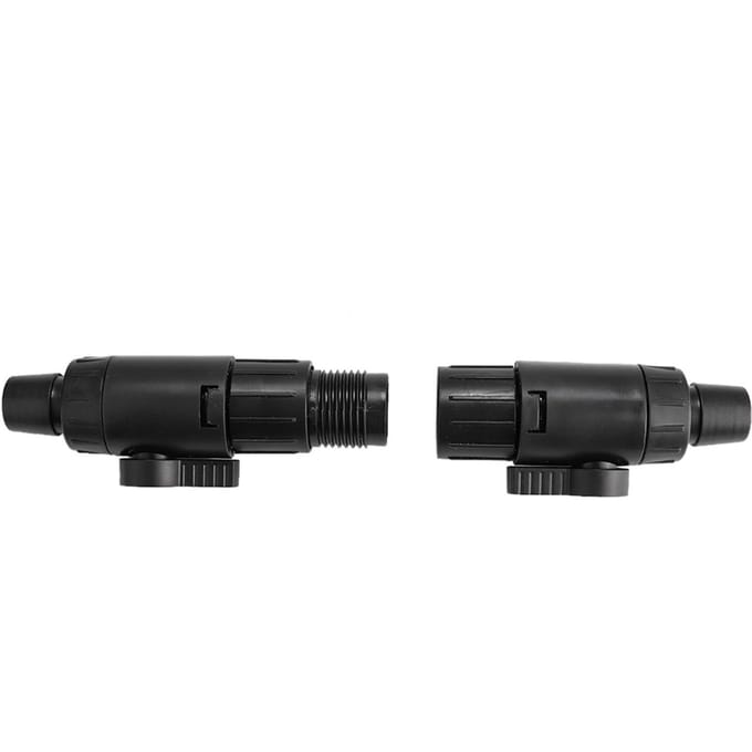 Visbak Aquarium Slangventiel Pijpventiel Snelkoppeling (12mm tot 16mm) black