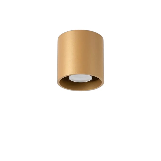 Sollux Lighting Plafondlamp Orbis - 10x10x10cm - GU10 - gouden - staal