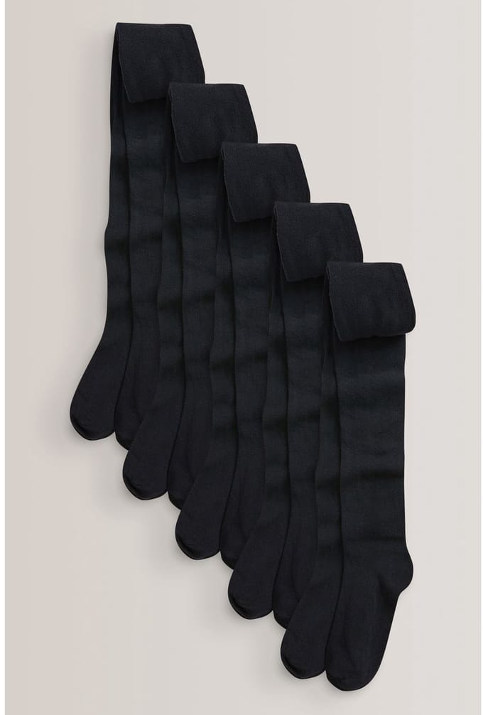 Next - Meisjes - Set van 5 katoenrijke schoolmaillots - Zwart