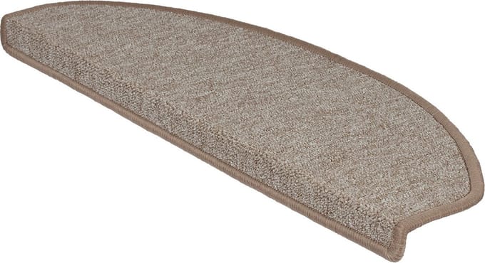 FLOORDIREKT Trapmat - London - Zelfklevend - Halfrond - Beige - 23,5 x 65 cm