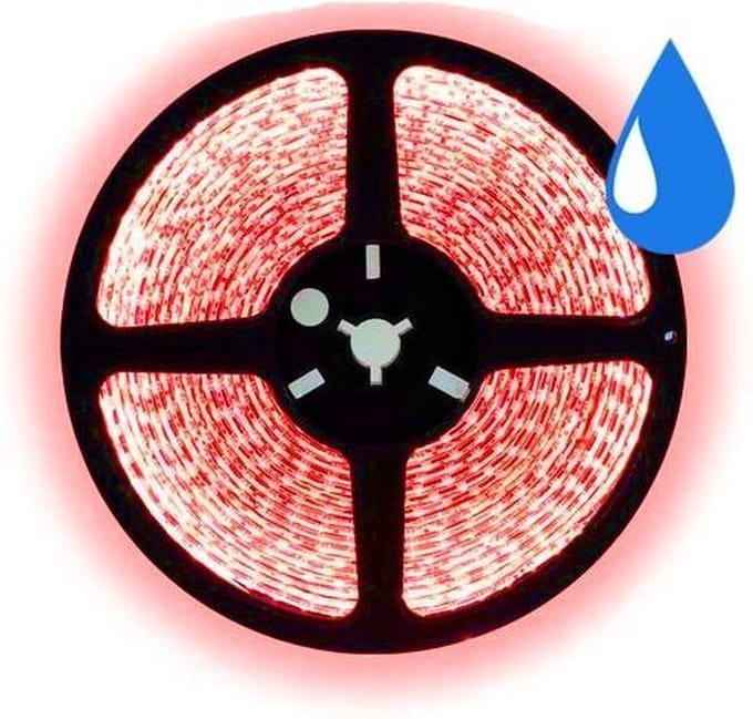 1 meter rood led strip waterproof - IP65 - 60Leds/m - 12V
