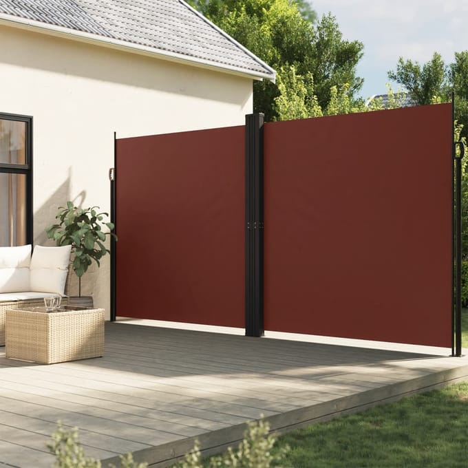 vidaXL - Windscherm - uittrekbaar - 220x1000 - cm - bruin