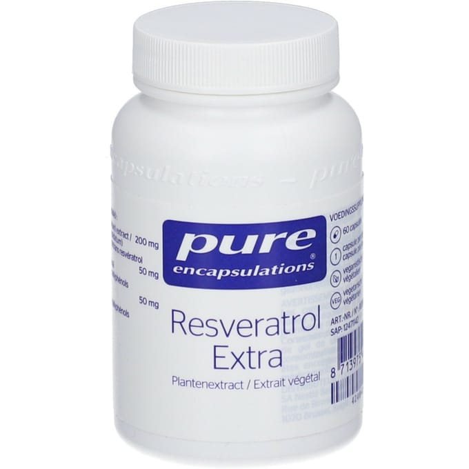 Pure Encapsulations - Resveratrol Extra 200mg - Antioxidatieve Eigenschappen - 60 Capsules