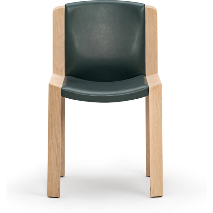 Karakter Chair 300 Eetkamerstoel - gezeept eiken/dunes leer racing green
