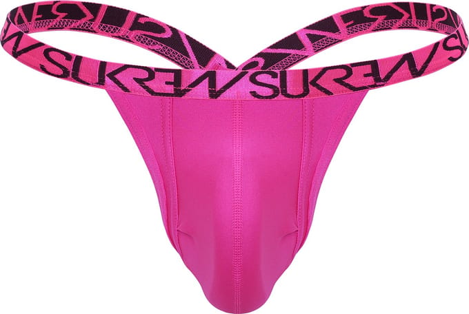 SUKREW Bubble Thong Party Pink - MAAT M - Heren Ondergoed - String voor Man - Mannen Thong