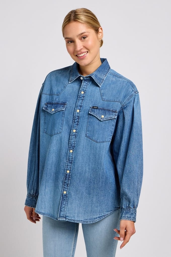 Lee Loose Western Shirt Gravity Waves Größe: S | Business hemden Outlet | Damen