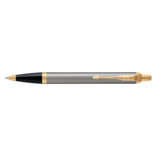 Parker IM Ballpoint Pen | Geborsteld metaal | Gemiddeld Point Blauw Inkt | Gift Box