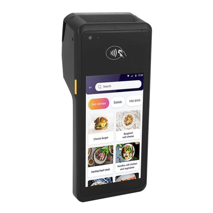 POS-bonprinter 5-inch scherm Handheld 4G Wifi 1D 2D QR NFC Thermische printer voor kleine bedrijven black
