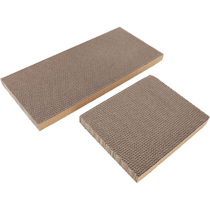 Griffoir pour Chat Carton Papier Ondulé Meubles Remplacement Facile Griffoir Carton beige