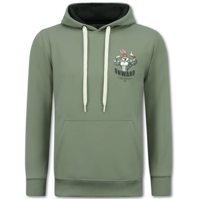 Oversized Hoodie Heren met Capuchon - Onwards Dreams - Dik Geweven - 5972 - Bruin