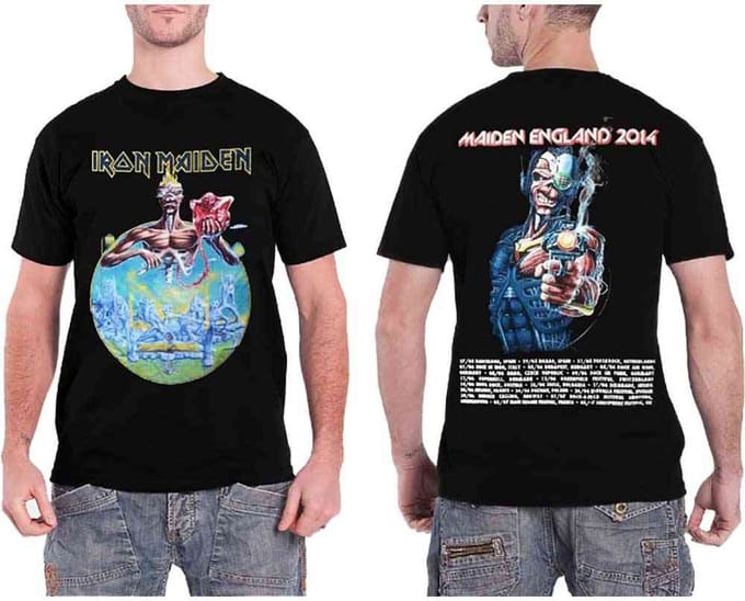 Iron Maiden - England 2014 Tour Heren T-shirt - 2XL - Zwart