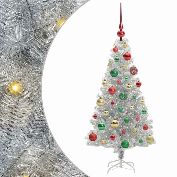 vidaXL - Kerstboom - Zilver - 120 - cm - PET